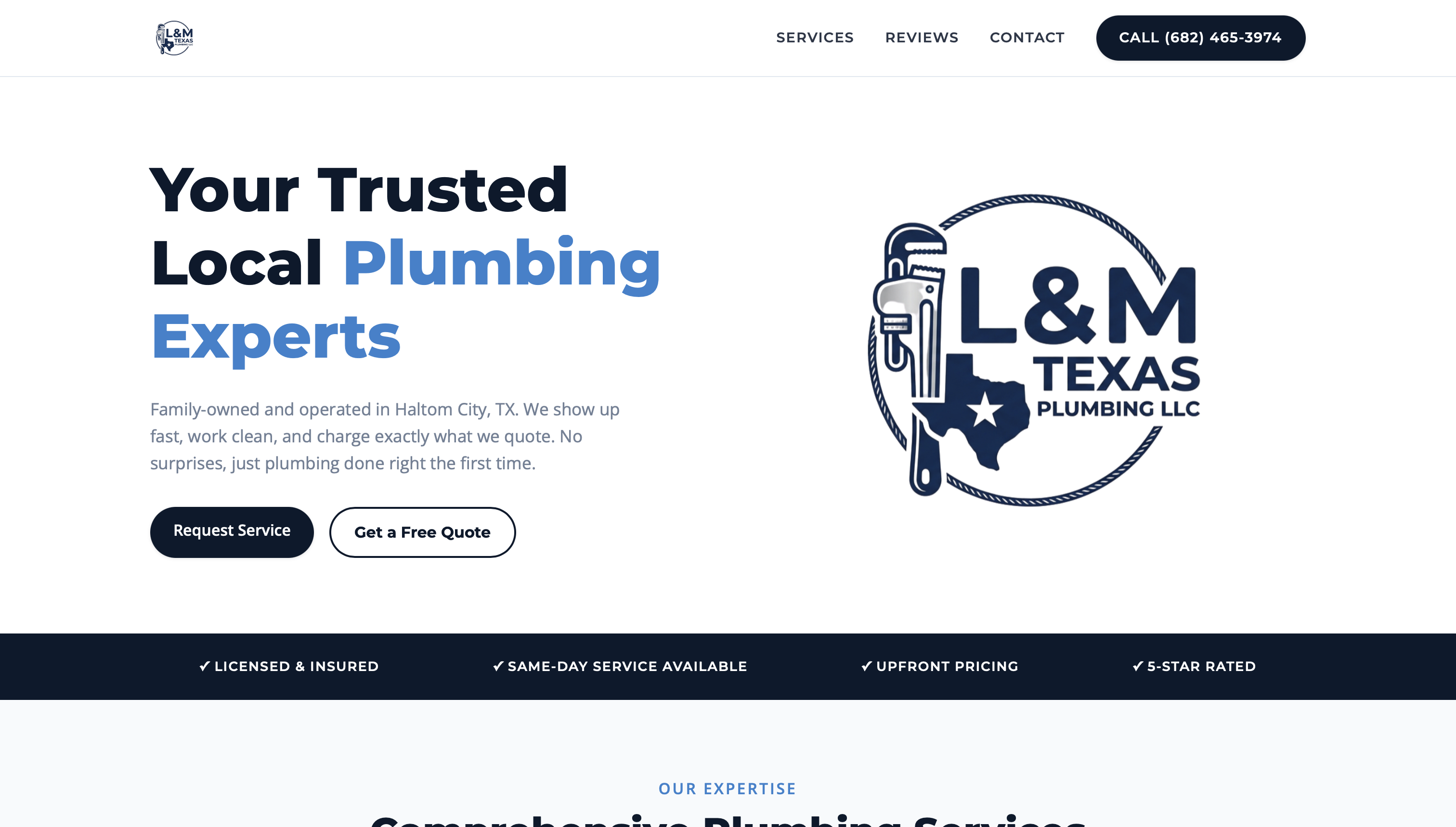 L&M Plumbing website