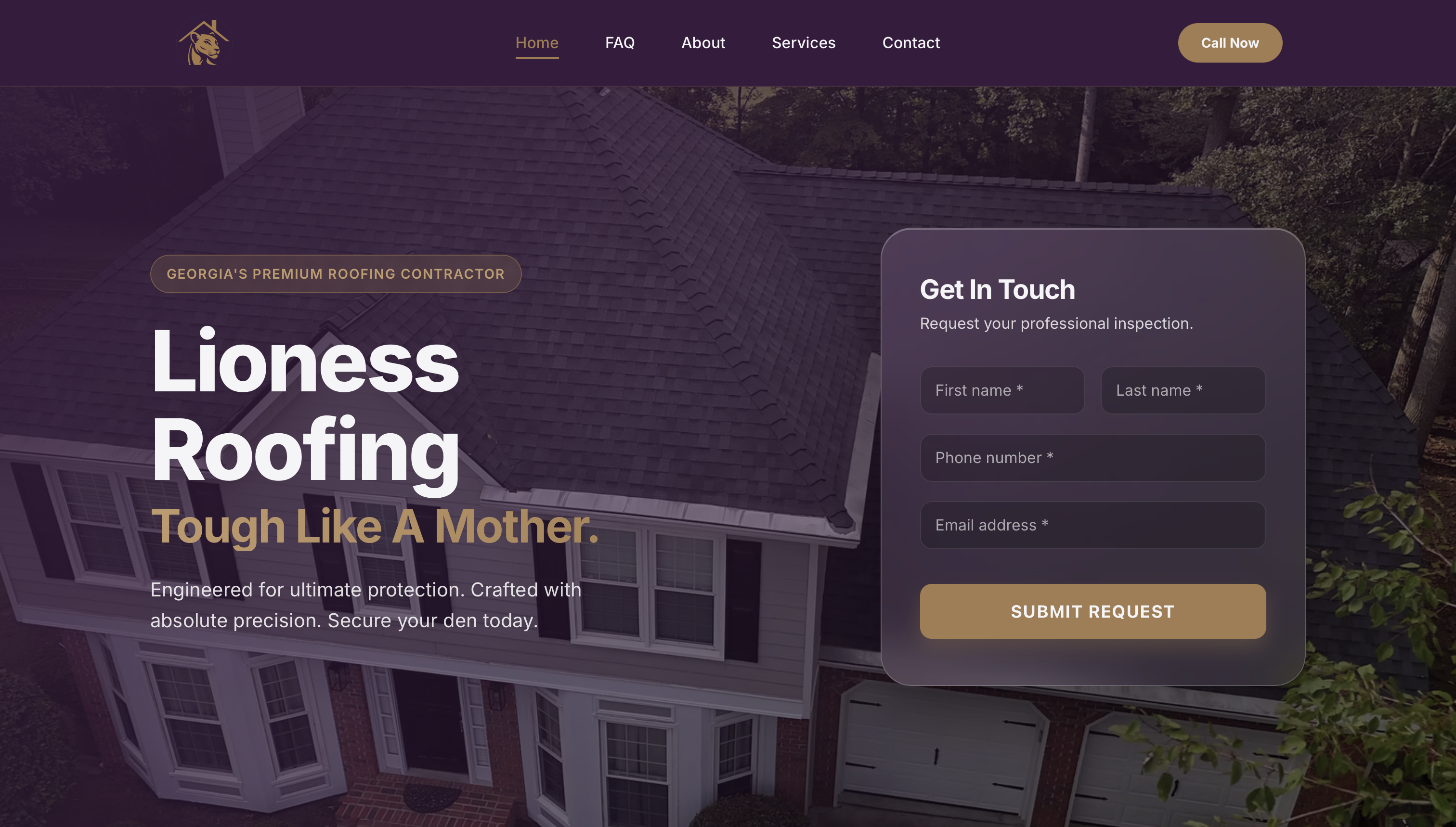 Lioness Roofing website