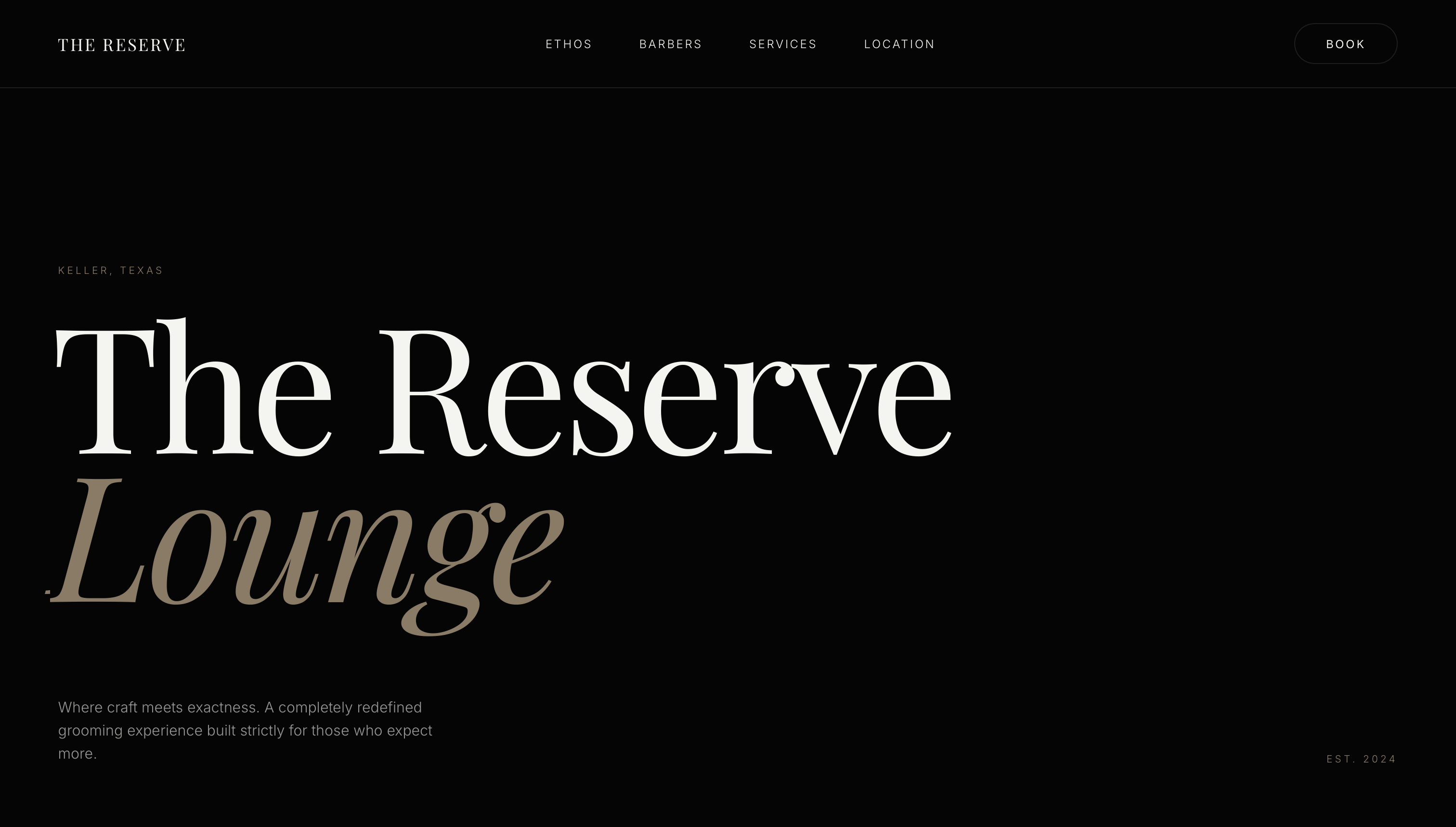 The Reserve Barber Lounge website